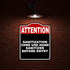 8.5 10 inches SANITIZATION ZONE USE HAND SANITIZER BEFORE ENTRY Attention Red Black Aluminum Composite Sign x