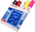 edding 4090 chalk marker - multi-coloured (basic) - 5 chalk pens - chisel nib 4-15 mm - wet wipe pen for chalkboards, windows, glass, mirrors - liquid chalk marker pens for opaque coverage by edding