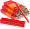 Zonon 100 Pieces Carpenter Pencils: Octagonal Red Hard Black Pencils for Woodworking Marking and Concrete