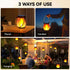 HuiZhen 2 Pack Solar Lanterns Outdoor Waterproof, Hanging Solar Lights for Outside, Flickering Flame Hanging Lanterns