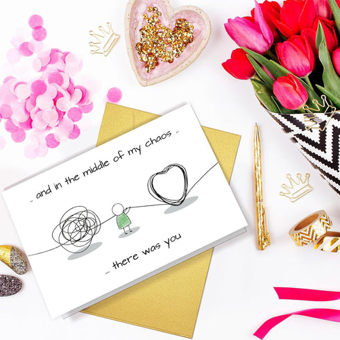 Nchigedy Funny Appreciation Card for Him Her, Cute Thank You Card for Friend Husband Wife, Adorable Friendship Cards
