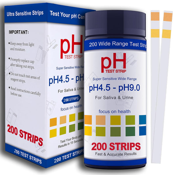 MEDIMATIC PH Test Strips for Urine & Saliva - 200ct Urine PH Test