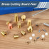 4Pcs 0.59" 0.79" uxcell Brass Cutting Board Feet, x Non Slip Mini Cabinet Leg Feet with Screws and Washers for Wood