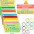 600Pcs 3x5 Inch 3 5 MotBach Colored Index Cards Flash Cards with Rings Lined Note Card Flashcards, Colorful Ruled Card