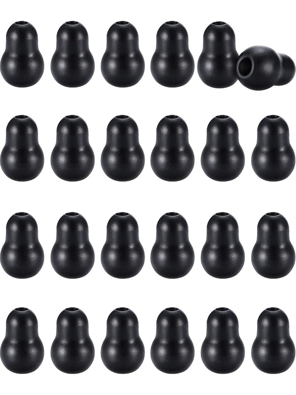 Maitys 24 Pieces Universal Soft Silicone Stethoscope Ear Tips Earpieces Earbuds (Black)