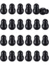 Maitys 24 Pieces Universal Soft Silicone Stethoscope Ear Tips Earpieces Earbuds (Black)