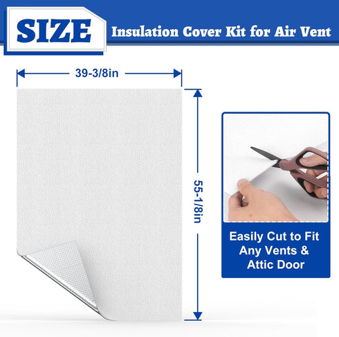 39" 55" 3-Layer Insulation Cover for Attic Stairs, Ceiling Vent & Attic Fan, x Heat Insulation Sheet Cover, Attic