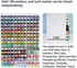 SANFURNEY Marker Pen Organizer Holder for 180 Markers, Desktop Art Supply Storage Rack for Home Classroom Office