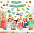 Sepamoon 35 Pcs Happy Birthday Posters, Safari Jungle Animals Bulletin Board Set for Classroom Birthday Decoration
