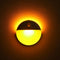 YUNLEX 2 Pack Amber Night Light, Battery Operated Night Light, 2.6" Small Sticky