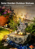 Brightown Solar-Elephant-Garden-Decor-Statue with Succulent & Watering LED Lights, Waterproof Outdoor Decor for Patio