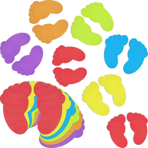 Outus 48 Pieces Feet Carpet Markers, Foot Shaped Carpet Kids Spots for Classroom Teacher Supplies