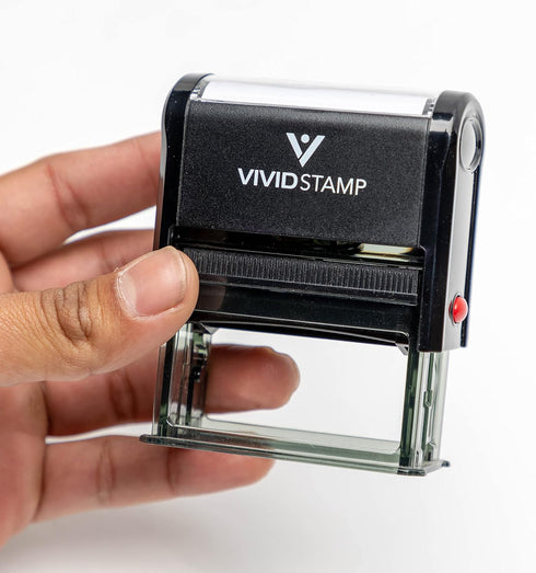 Sample Self Inking Rubber Stamp (Black Ink) - Medium Size