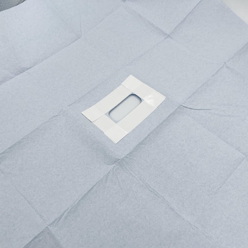 Surgical Drape Vet Adhesive Fenestrated Surgical Drape for Pet Sterilization Surgery, 24"x24", Pack of 5