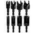 Yakamoz 8Pcs Wood Plug Cutter Set, 1/4 Inch Hex Shank Straight and Tapered Cork Drill Bits Cutting Tool