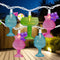 Set 7.25' 10ct Northlight Cocktail Glasses Patio Light - Multi-Color - White Wire