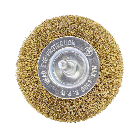 2160400 2 1/2" Brass Coarse Wire Wheel Wire Brush - Recyclable,