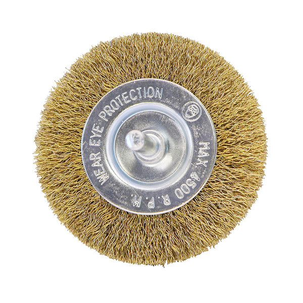 2160400 2 1/2" Brass Coarse Wire Wheel Wire Brush - Recyclable,