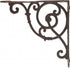 FLAG EMOTES 10" Import Wholesales Decorative Cast Iron Wall Shelf Bracket Ornate Vine Rust Deep