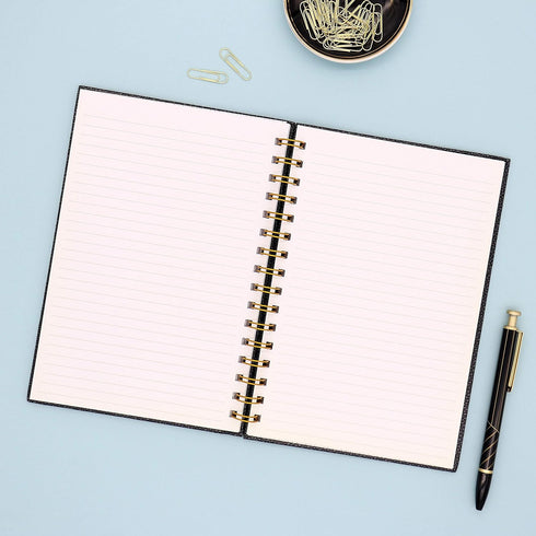 Blue Sky Professional Hardcover Executive Notebook, 160 Ruled Pages, Twin-Wire Binding, 5.75” x 8.5", Gray