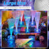 Decorations(9 Inch,Clear) Amylove Mini Fiber Optic Lamp Bulk LED Light Color Changing Table Centerpiece Glow in The