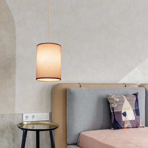 E27 7.87X5.11X5.11In Uonlytech Cloth Lampshade Cylinder Light Cover Replacement Shade for Floor Wall Ceiling Lamps