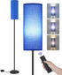 Dimmable 64.4" 10W 900LM Bulb 3000K-6500K, U06LD05W1 Blue Floor Lamp for Living Room with Remote and Foot Switch