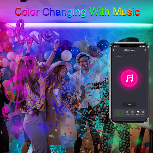 65.6 VOLIVO FT WiFi LED Strip Lights,LED Light Strip Compatible with Alexa and Google Home,App/Remote/Voice Controlled