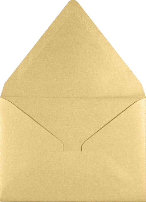 LUXPaper 4Bar A1 Contour Flap Invitation Envelopes | 3 5/8" x 5 1/8" | Blonde Metallic | 81lb. Text | 50 Qty by LUXPaper