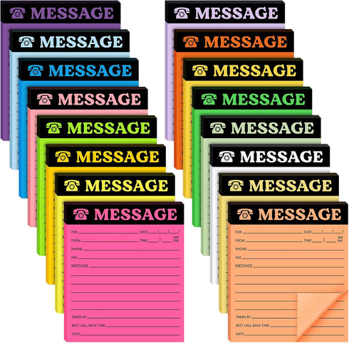 Eaasty Phone Message Pad - Phone Message Sticky Notes, 4 x 3.4 Inch Bright Color Self-Adhesive Message Book, Call Back