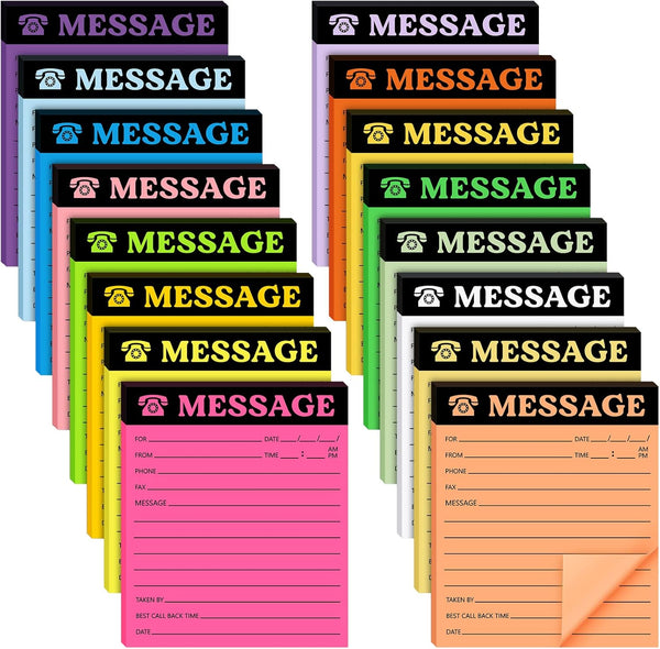 Eaasty Phone Message Pad - Phone Message Sticky Notes, 4 x 3.4 Inch Bright Color Self-Adhesive Message Book, Call Back