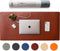 Nordik Leather Desk Mat, Whiskey Brown, Premium Mouse Mat & Desk Pad Protector, 35 x 17 Inch, Felt Vegan Leather
