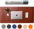 Nordik Leather Desk Mat, Whiskey Brown, Premium Mouse Mat & Desk Pad Protector, 35 x 17 Inch, Felt Vegan Leather