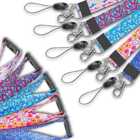 YOUOWO 5 Pack Cute Breakaway Lanyards for Women & Kids - ID Badge & Card Holders, 0.79 inches Wide