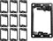 BestMounts 10 Pack Low Voltage Mounting Brackets - 1 Gang for Drywall Outlet Cable Pass Through Wall Plates