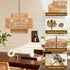 18" 3-Tier Boho Rattan Chandelier Light Shade, Hand Woven Drum Rattan Lampshade for Kitchen Island Dining Room Living