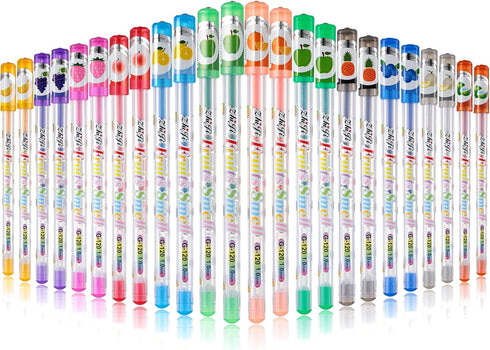 Yexiya 72 Pcs Scented Glitter Color Pen, Multicolor Fun Pens, Smooth Writing Stationary Kit