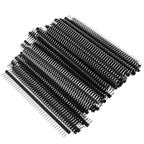 100pcs Lystaii Straight Single Row 40 Pin 0.1 Inch (2.54mm) Male Header Connector for PCB Board