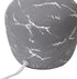 LT1170-GRY 12.4" Simple Designs Chic Glow Rounded Marble Inspired Concrete Table Lamp with Fabric Shade, Bedroom