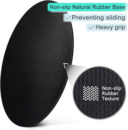 ITNRSIIET 20% Larger Mouse Pad - Premium-Textured Waterproof Non-Slip Rubber Base Round Mousemat for Office Gaming PC