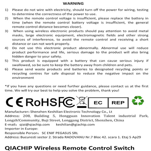 QIACHIP ZigBee Smart Light Socket Adapter E26 E27 Bulb Holder, Remote Control Compatible with Alexa Echo, Requires Hub