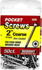 Milescraft 5205 Wood Pocket Hole Screws - #7 x 2" Washer Head with Coarse Thread (50pc.)