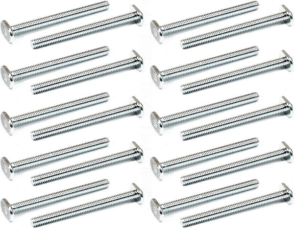 POWERTEC 5/16"-18 T Track Bolts, 20 Pack, 3-1/2 Inch Long T Slot Bolts for Woodworking Jigs