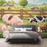 MazoAzuria Farmhouse Animal Wall Mural, Pig Dairy Cow Wallpaper, Farm Chicken Murals for Bedroom Living Room Dining
