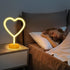LED Heart Shaped Neon Night Lights Warm White Neon Lamp USB & Battery Powered Hanging Wedding Sign Novelty Indoor Lamps
