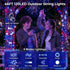 46FT 120LED 8 4th Solar Red White Blue String Lights Patriotic Light with Modes Waterproof Solar Powered Outdoor Lights