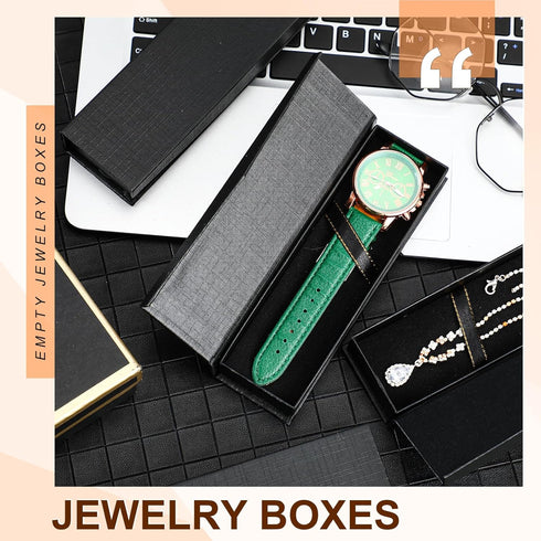 Gersoniel Empty Black Gift Box for Pen Jewelry Ballpoint Pen Case with Cushion for Business Office Supplies (40 Pcs)