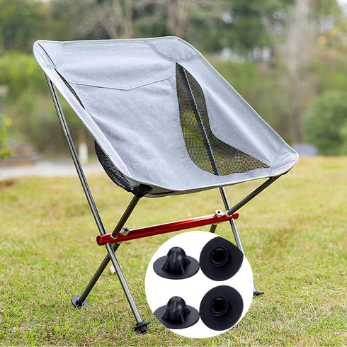 UtySty 4 Pack 15mm/0.59" Camping Chair Feet Replacement Cap Covers Anti-Sinking Tips for Ultralight High Back Folding