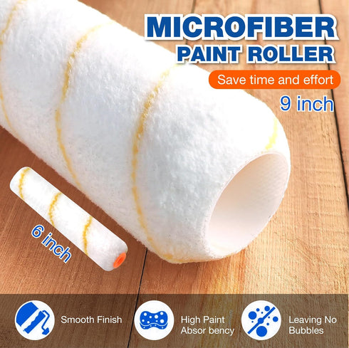20 9-inch 6-inch, King Origin Piece Paint Roller Kit, Paint Roller Covers & Paint Brush, Paint Tray Liners