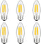 Sunlite LED Filament B11 Torpedo Chandelier Light Bulb, 5.5 Watts (60W Equivalent),